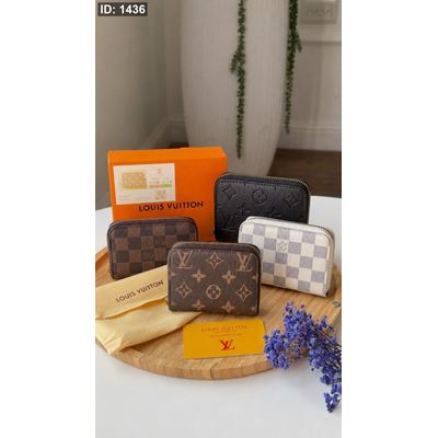 جزدان - LV Small zip around / شامل علبة