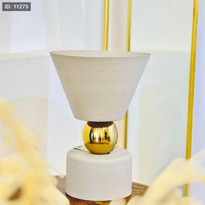 قوار زراعة تنك 44سم شكل كاس 89064L قاعدة طابة ذهبي BEIGE هندي %ه9