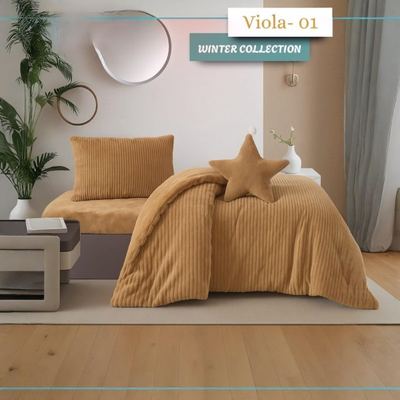 لحاف مفرد شتوي فيولا 5 قطع محزز زكزاك viola