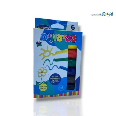 الوان شمع 6 لون عريض قلم لف اوميجا