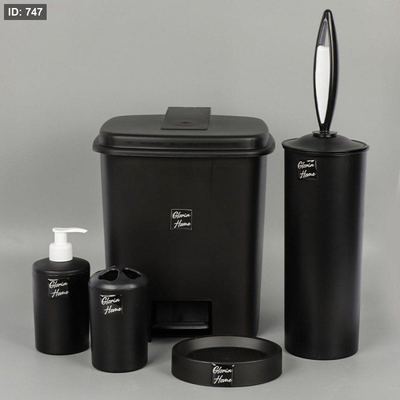 طقم حمام 5 قطع بلاستك ملون GH-754 تركي 20/1 +P