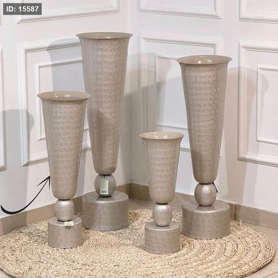 فازة 67 سم مصدف بيج B قاعدة طابة 89063M هندي %ه15