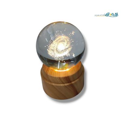 تحفة بلورة كروية مضيئة متحركة حجم كبير