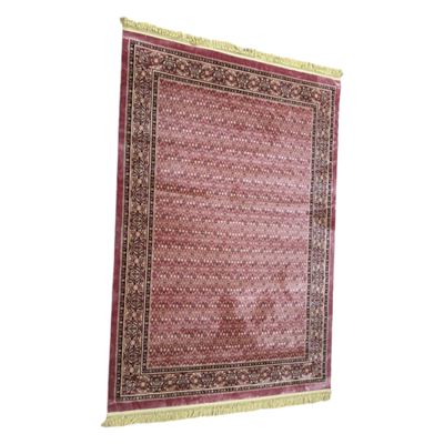 سجاد حرير مقاس 160 × 220 لون بطيخي / خمري سادة HARER