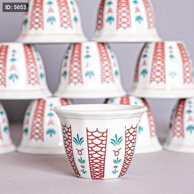 طقم فناجين قهوة عربية بتصميم بداوي تراثي