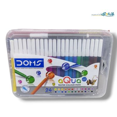 الوان فلوماستر 24 لون بعلبة بلاستيك DOMS