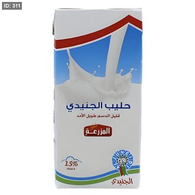 الجنيدي حليب كرتون قليل الدسم 1 لتر