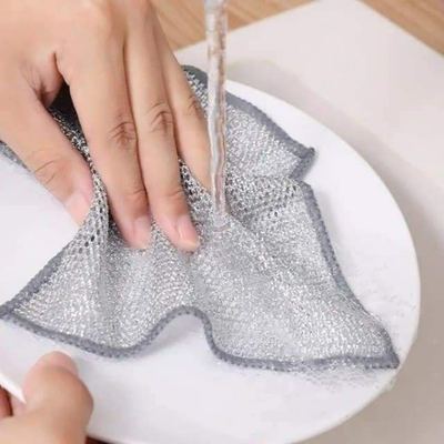 قطع قصدير / شبك للجلي 20 × 20 سم عدد 12 قطعة BAMBOO FIBER
