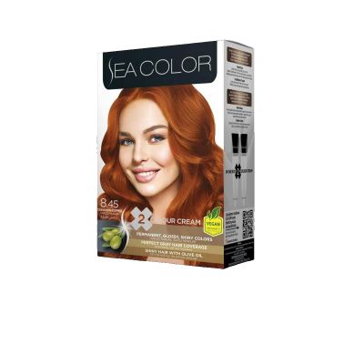 SEA COLOR صبغة شعر نحاسي القرفة 8/45 100مل