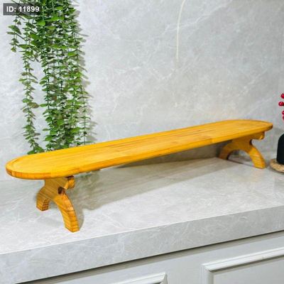 جاط بيضاوي 80*16سم خشب بامبو K141/7 بأرجل بدون حيف =VGR3