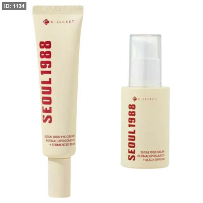 K-Secret Seoul 1988 Complete Wrinkle & Deep Renewal Care Set - 2 Pieces-مجموعة العناية الكاملة للتجاعيد والتجديد العميق 