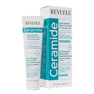 REVUELE CERAMIDE ANTI-BLEMISH NIGHT FACE GEL-40ml
