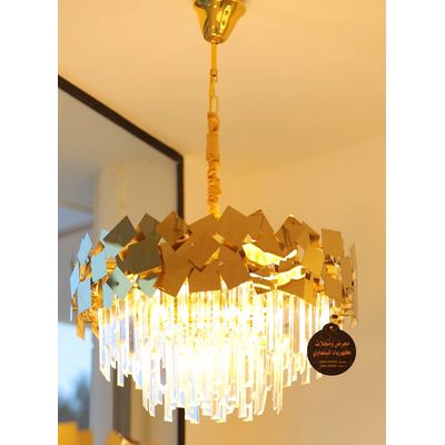 ثريا كريستال ذهبية قطر 60سم