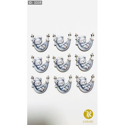 ثيمات خشبية طباعة UV (3.7 سم) ~ 10 قطع ~