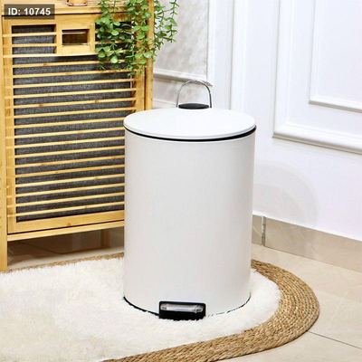 سطل دعسة تنك ابيض مدور 20لتر مع دلو QJB1220WH +ط5 A
