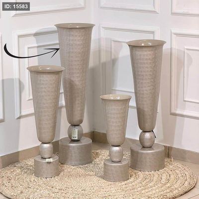 فازة 90 سم مصدف بيج B قاعدة طابة 89063XL هندي %ه15