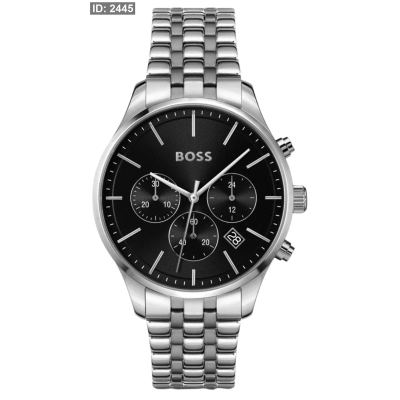 BOSS WATCH Multi-link-bracelet chronograph watch with black dial