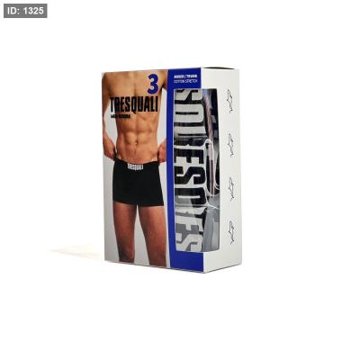 TRESQUALI 3PACK Men's Boxer (BLK-WHT-BLK)