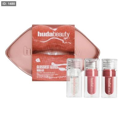 Huda Beauty Glossiest Mini Lip Gloss Set 3pc