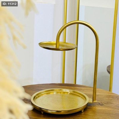 ستاند كيك مدور 2 طبقة 40سم 89238 يد قوس GOLD هندي %ه9