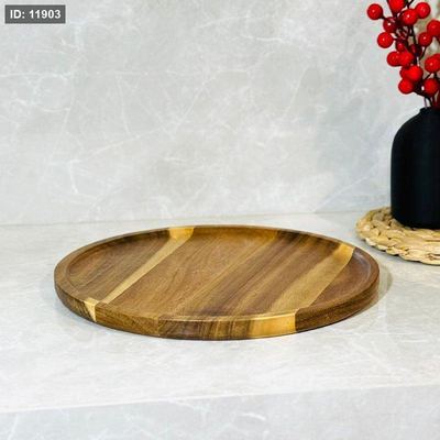 صينية ديكور مدور 24سم K141/11 خشب بامبو =VGR3
