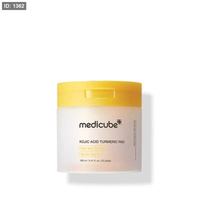 ميديكوب – تونر بادز الوجه بالكوجيك أسيد والكركم – 160 مل : MEDICUBE Kojic Acid Turmeric Pad – 160ml