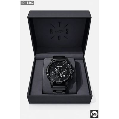 Watch With A Metal Link Strap- Black