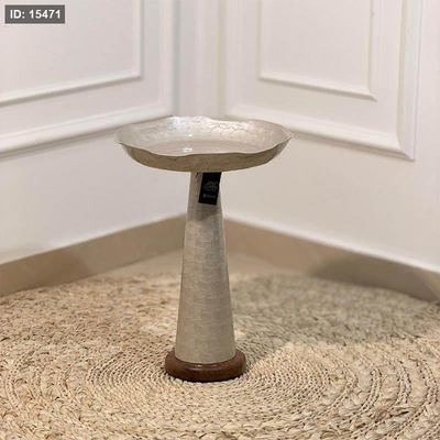 جاط فواكه تنك بيج 30سم مدور 89636S رجل طويل قاعده خشب B هندي %ه14