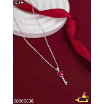 سنسال مفتاح قلب احمر