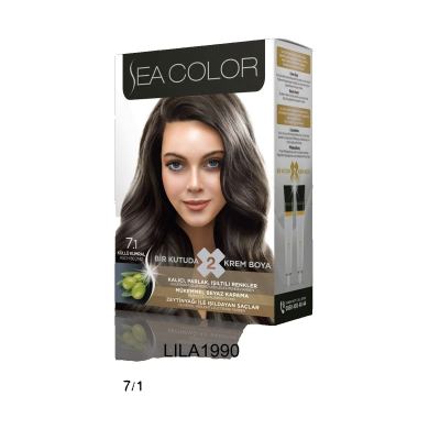 SEA COLOR صبغة شعر اشقر رمادي 7/1 100مل