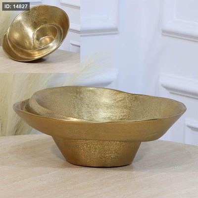 جاط فواكة جور حلزون 35سم ذهبي GD-25904 نحاس هندي %ه11