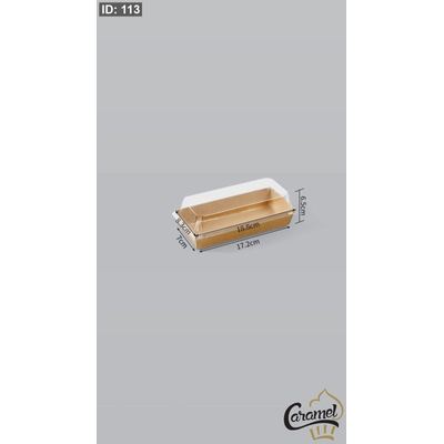 علب كرافت مستطيلة مع غطاء شفاف
