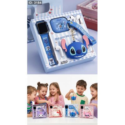 Stitch-Themed Accessories Gift Set (Airpods, Watch Strap, Case & Keychain)