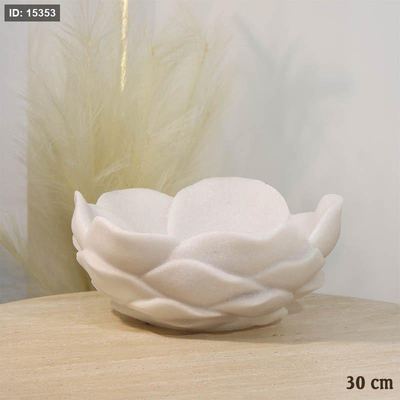 جاط فواكة بولاريزن 30سم ابيض جور مدور شكل وردة A26/4 =ع5
