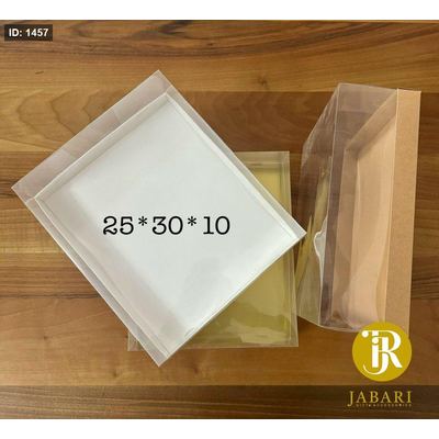 علب تغليف كرتون مع غطاء شفاف حجم 10*30*25