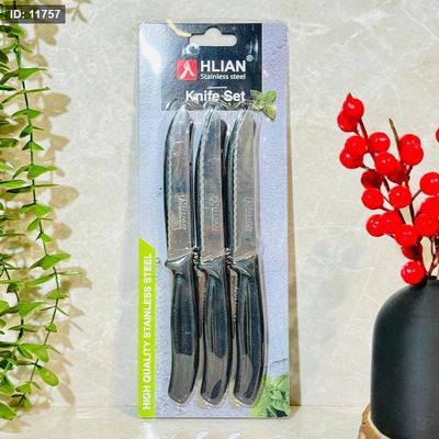 طقم سكينة فواكة/6 نصلة عريض K126/6 يد بلاستك اسود =VGR2
