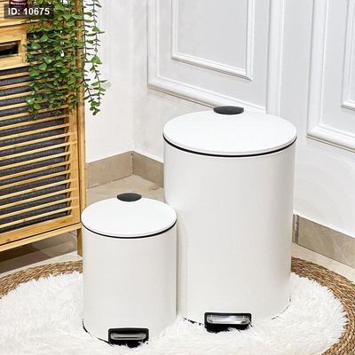 طقم سطل دعسة /2 تنك ابيض مدور 20+5 لتر مع دلو QJB1220+1205WH +ط5 A