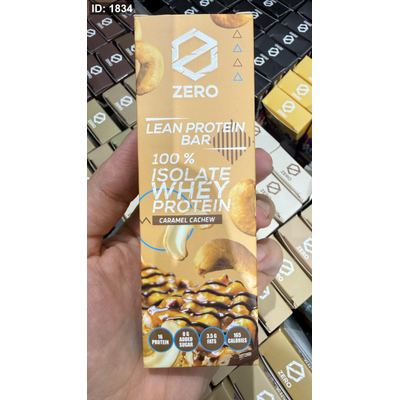 بروتين بار zero زيرو شوكولاته والكراميل والكاجو عالي البروتين وخالي من السكر وزنه 50غرام