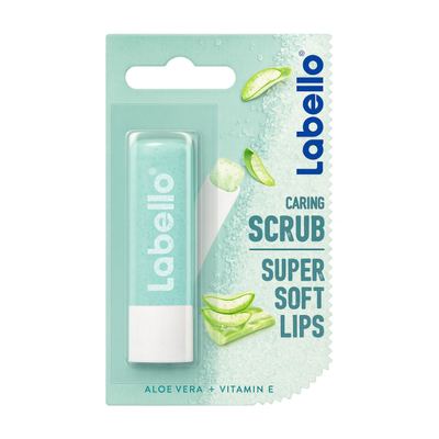 Labello Caring Scrub – مقشر الشفاه بالصبار يمنحك شفاه ناعمة فائقة منذ الاستخدام الأول حبيبات تقشير لطيفة تزيل الجلد المي