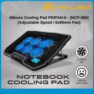 لوحة التبريد PEIPAH-6 (NCP-066) - (مروحة 6 × 60 مم ، سرعة قابلة للتعديل ، صامت للغاية ، مبرد سريع ، للألعاب ، رياح قوية)