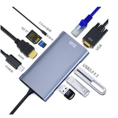 DM CHB055 Type C 3.1 10 in 1 USB HUB-For Industrial use موزع -تحويلة