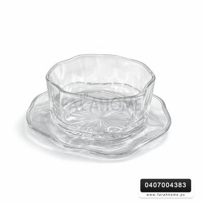 طقم صحون مكسرات سادة  12 قطعة 6 زبادي و 6 عادي