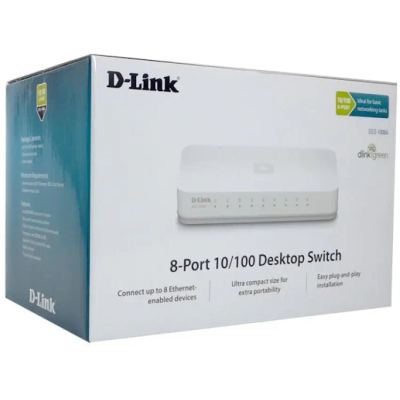 D-Link 8 Port 10/100Mbps Unmanaged Switch DES-1008C/E