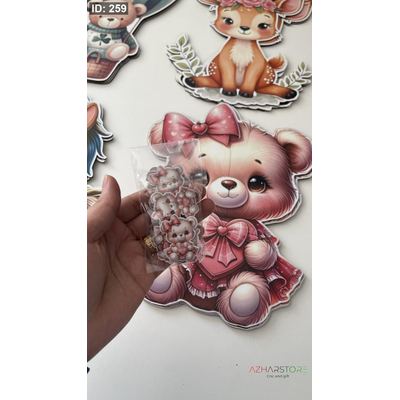 خشب مطبوع مع١٢قطعه للشوكلاته