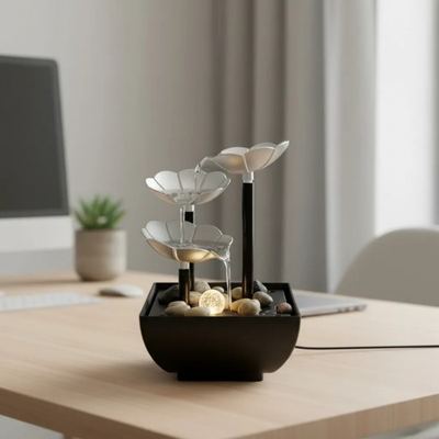 نافورة ليد مع احجار شكل وردة JS3 LED FOUNTAIN