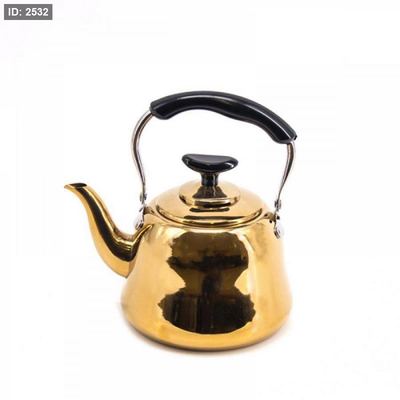 ابريق شاي 1لتر ستانلس ستيل ذهبي يد عظم اسود K003GD-1L +ذ5+
