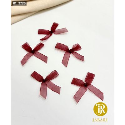 ببيونه شيفون ( خمري ) عرض 1 سم