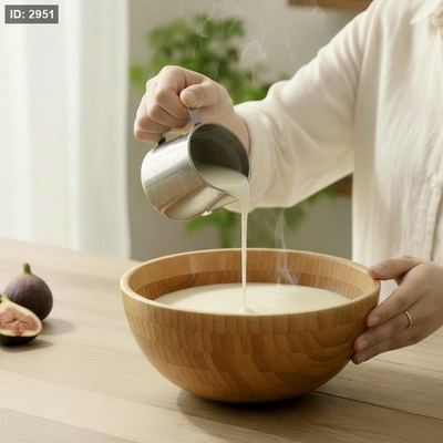 وعاء خشب مجور وسط -5