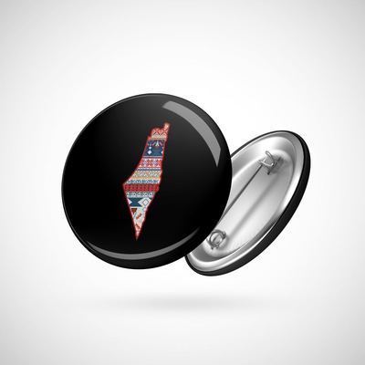 دبوس - خريطة فلسطين تطريز