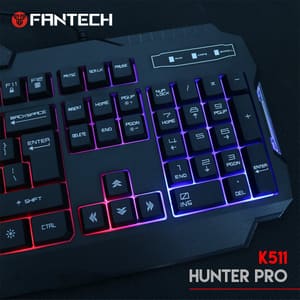 Fantech Gaming Keyboard K511 Hunter Pro RGB Keyboard for FPS &amp; PC Gaming | Palestine رام الله
